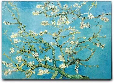 Картина - Вінсент Ван Гог - Цвітіння мигдалю - Полотно - 140x100 - Готове до повішення - Сучасний живопис для дому полотно 140x100