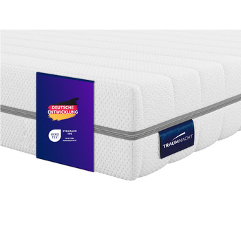 Ортопедичний матрац Traumnacht з 7-зонної холодної піни, рівень жорсткості 3 (H3 - жорсткий), сертифікований Oeko-Tex, 140 x 200 см, висота 16 см, виготовлений відповідно до німецьких стандартів якості 140 x 200 см, рівень жорсткості H3 - середньо-жорстки