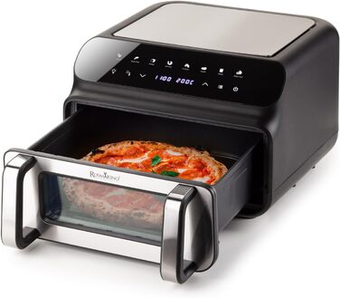 Аерофритюрниця Rosmarino Infinity MasterPro 10 л - багатофункціональна 5-в-1 аерофритюрниця, електричний гриль, духовка, дегідратор, мікрохвильова піч Розмір великої родини Енергозбереження