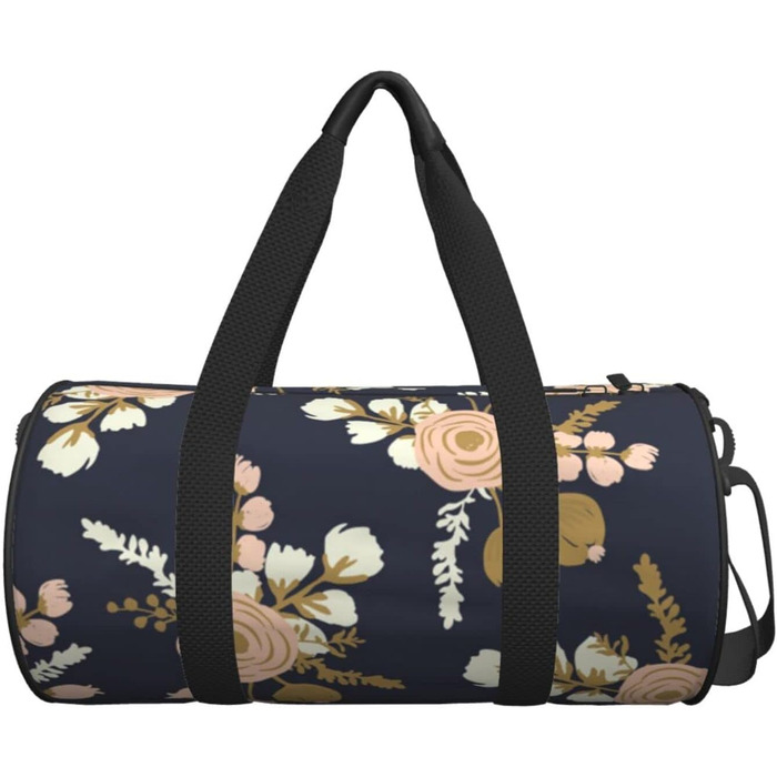 Дорожня сумка-циліндр з квітковим принтом, спортивна сумка для чоловіків та жінок, сумка-мішок