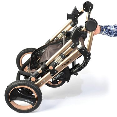 Коляска Daliya Bambimo 2в1 - комплект з 9 предметів, включаючи люльку та спортивне сидіння/прогулянковий блок - система 1 клік / а