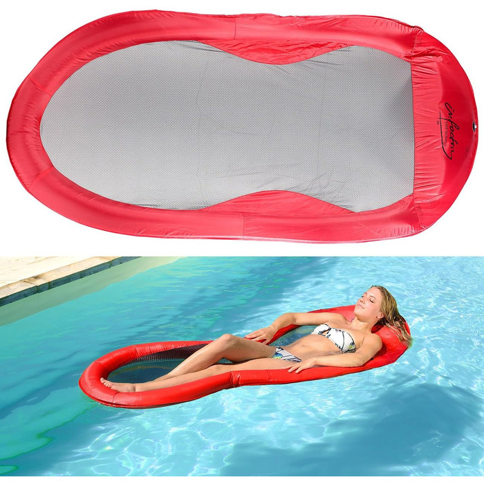 Водяний гамак infactory Комплект із 2 водних гамаків 200 x 90 см, включаючи сумку для транспортування (водяний гамак з надувним матрацом, надувний водяний гамак, надувний)