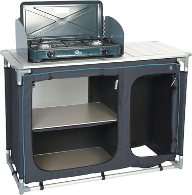 Кемпінговий кухонний ящик для подорожей, складна шафа, вітрозахисна раковина з алюмінію