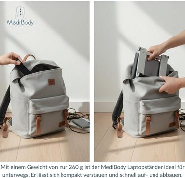 Підставка для ноутбука регульована та складна ергономічна підставка для робочого столу та домашнього офісу, з антиковзким покриттям, для ноутбуків до 17,3 дюймів