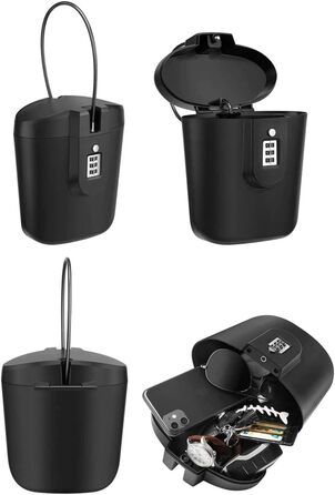 Портативний замок для відра, сейф Cipher, протиугінний, 3-значний кодовий замок, для використання на вулиці, пляжу, автомобіля, каравану, кемпінгу, спорту, подорожей, шопінгу (рожевий)