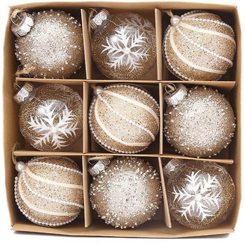 Набір з 9 елегантних різдвяних кульок FlYHIGH