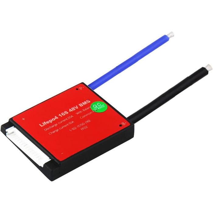 Літієва батарея, плата захисту BMS з балансиром, 16S 48V 20A LiFePO4