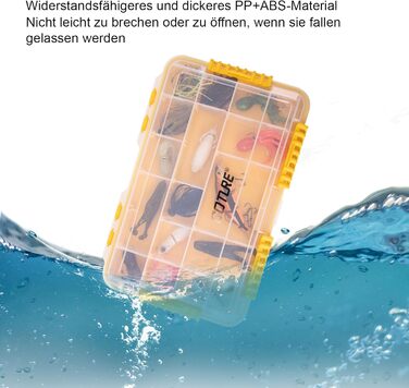 Ящик для рибальських снастей Goture, ящик для дрібних деталей для риболовлі, ящик для рибальських снастей, ящик для приманок, чохол для рибальської коробки, ящики для рибальських аксесуарів, ящик для рибальських снастей для м&39яких пластикових приманок, 