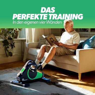 Педальний тренажер STEHMEYER для людей похилого віку, міні-велотренажер Надзвичайно тихий та безпечний для суглобів тренажер для рук і ніг з ремінцем для кріплення Настільний велотренажер з РК-дисплеєм для дому, офісу та реабілітації