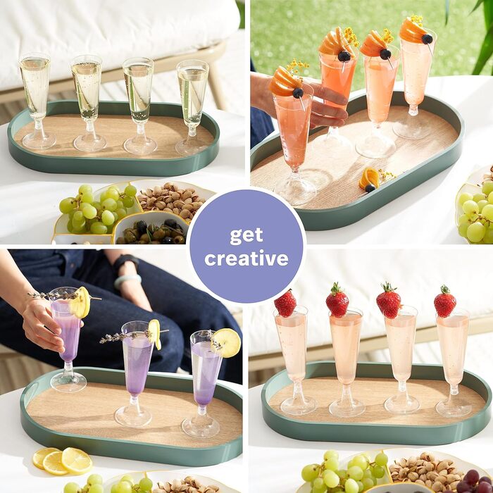 Келихи для шампанського преміум-класу MATANA 48 пластикові, пластикові келихи для шампанського, 150 мл - багаторазові та стійкі -