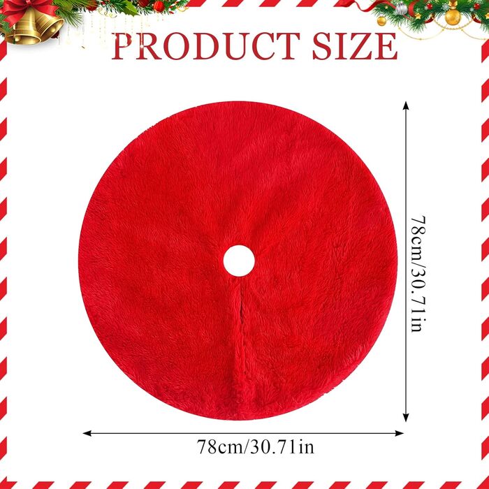 Плюшева ковдра для ялинки червона Flying Pottery