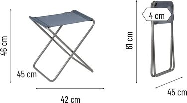 Компактний складаний стілець Lafuma Mobilier для подорожей, PH II, сірий, LFM51608544, Silex