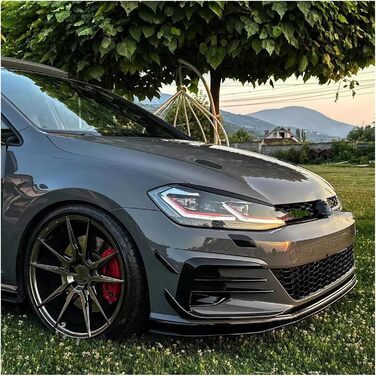 Заднє антикрило для VW For Golf 7.5 Для GTI R For Line 2017-2020 Передній бампер Аеро Kit Canard Wings Gloss Black Задній спойлер (Розмір A)