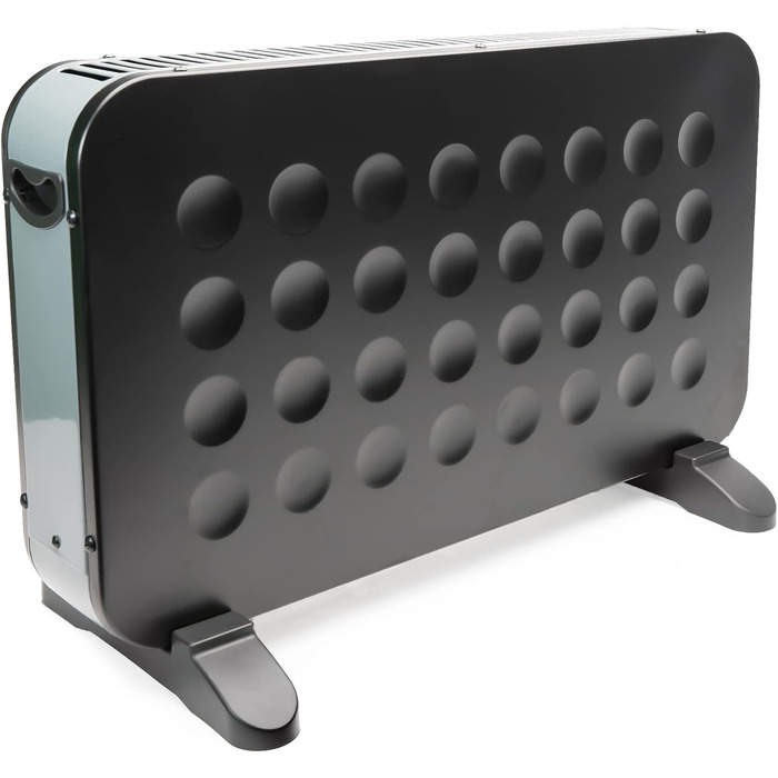 Конвекторний обігрівач Grafner 2000 Вт, матово-чорний, 3 режими нагріву, термостат з плавним регулюванням для повністю автоматичної роботи, новітня технологія циркуляції, безшумний, електричний конвекторний обігрівач