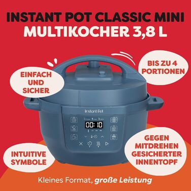 Мультиварка-скороварка Instant Pot 3,8 л, 7-в-1, колір Daydream Blue
