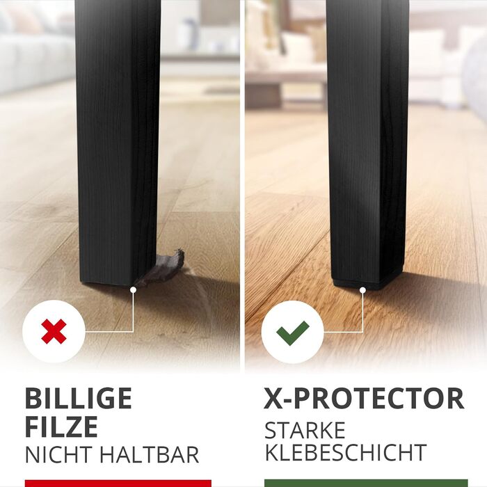 Фетрові самоклеючі смужки для захисту підлоги, 20 шт. X-Protector
