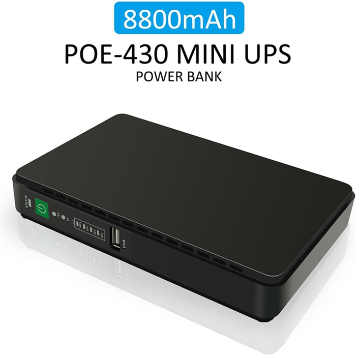 Джерело безперебійного живлення UPS Mini UPS 8800 мАг Power Bank з гігабітним POE для бездротового маршрутизатора, модему, камери, монітора, IP-телефонії, веб-камери тощо, вхідний вихід змінного струму USB 5 В постійного струму 5 В постійного струму 5 В 9