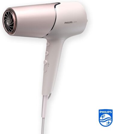 Фен Philips Series 5000 з технологією ThermoShield, дифузором для об'єму та насадками-концентраторами 9 мм і 11 мм, колір перламутровий (BHD530/20)