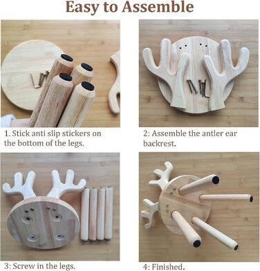 Дерев'яний стілець Yier MEI зі спинкою для дітей висота сидіння 24 см, маленький табурет, дерев'яний стілець для малюків, дитячі м