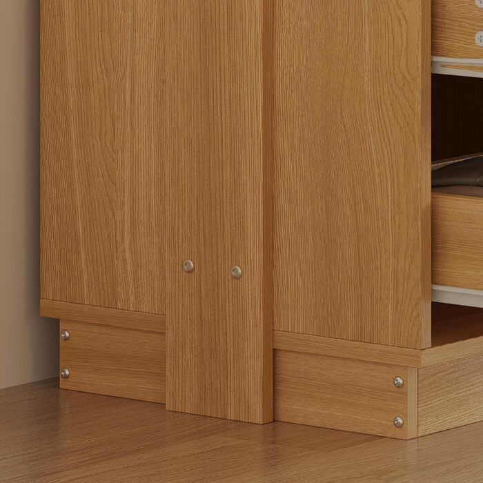 Відкрита вішалка для одягу Caldion з 2 шухлядами, 60x40x175 см, окремостояча вішалка для одягу з гачками, 2 полиці для підвішування, МДФ, шухляди з 2 висувними шухлядами, дизайн для коридору, спальні, передпокою