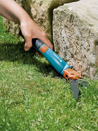 Обертові ножиці для трави Gardena Comfort Газонні ножиці з обертовими на 360 лезами для правшів та лівшів, зубчасте лезо для точного стрижки, антипригарне покриття, зручна рукоятка (8734-20) Обертові ножиці для трави Comfort (в упаковці) Поодинокі