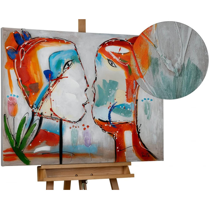 Картина на полотні 100 РУЧНИЙ РОЗПИС 100x75см Картина 'Заповіт на життя Обличчя Кольорові Фотошпалери вітальня