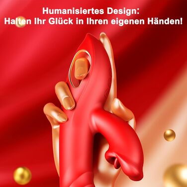 Фалоімітатор Sexpanse 4 в 1, з вібрацією G‑точки, стимуляцією клітора, смоктанням та поштовхами