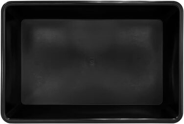 Пластикова ванна/миска, 20 л, пилова/пісочна ванна, пластикова ванночка для ніг, прямокутна, 60x40x12 см, чорна, місце для зберігання, 2 шт., 2 шт.