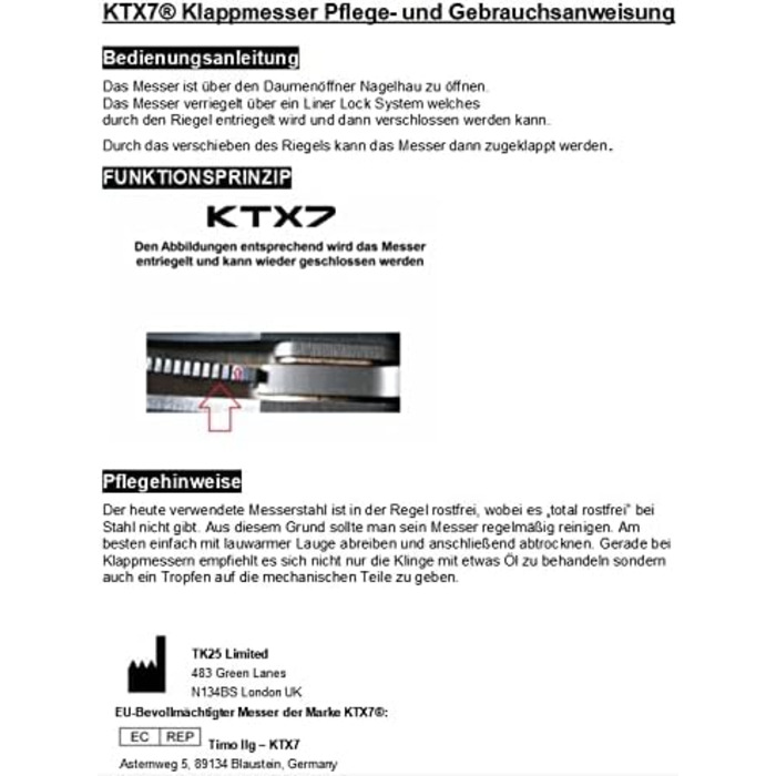 Ніж складаний Кишеньковий ніж M2, чорний, 7
