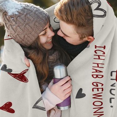 Подарункова ковдра на День святого Валентина, подарунки &quotЯ тебе кохаю&quot для жінок/чоловіків, подарунок кохання для неї, подарунок на річницю для неї/нього, подарунки на річницю весілля, ковдра з написом &quotЯ тебе кохаю&quot 150x130 см, подарунок 