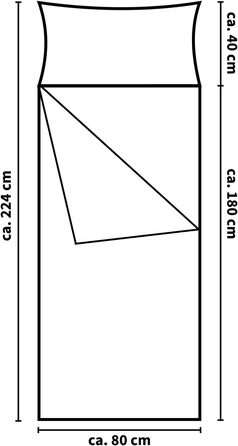 Дорожній спальний мішок Softsan Protect для алергіків з Evolon, 80x180 см, БЕЗ наповнювача, чохол/захист від кліщів для подорожей, спальний мішок, стійкий до кліщів, для алергіків, спальний мішок від алергії 80x180 см без наповнювача