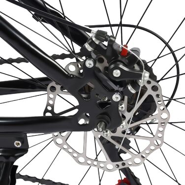 Дюймовий 21-швидкісний гірський велосипед унісекс складний велосипед з дисковими гальмами з вуглецевої сталі легкий складний велосипед з підвісною вилкою MTB комплект бризковиків чорний білий, 26-