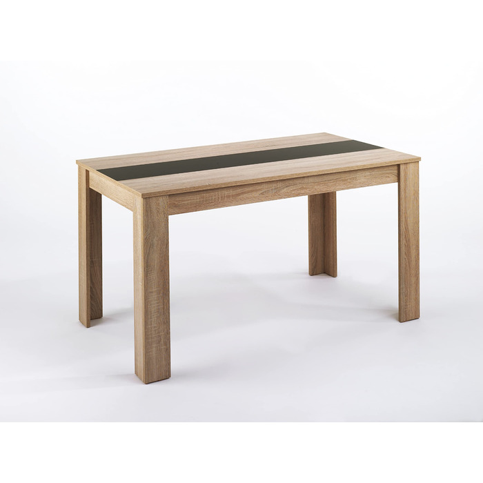 Обідній стіл byLIVING Nori/Сучасний кухонний стіл під дуб/Двосторонній висувний стіл чорного або білого кольору/Великий стіл / 160 x 90, В 75 см 160 x 90, В 75 см Коричневий