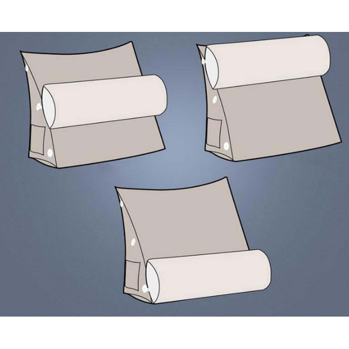 Клиноподібна подушка для читання з регульованою підтримкою шиї та спини, подушка для спинки дивана, ліжка, узголів&39я, подушка для підтримки попереку (сіра)