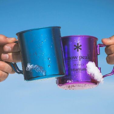 Одностінна титанова чашка Snow Peak, 450 синього кольору