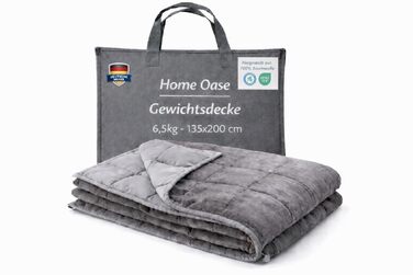 Обтяжена ковдра 6,5 кг 135x200 см зі скляними намистинами, можна прати в пральній машині, 100 бавовна, дихаюча для кращого сну