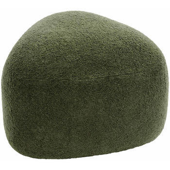 Овальний стілець CLP Alfrisa, м&39який стілець з плюшевою тканиною, м&39яка підставка для ніг для вітальні та спальні, міцний дерев&39яний каркас, колір темно-зелений