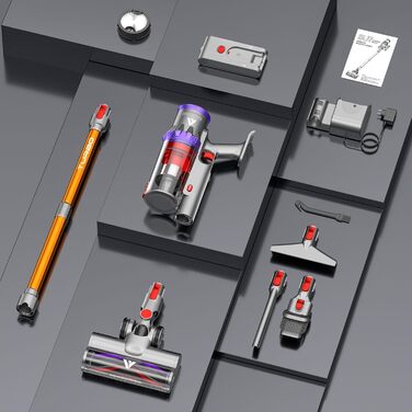 Акумуляторний пилосос coovy SU7 580 Вт, 45000 Па Акумуляторний пилосос до 70 хвилин роботи, Акумуляторний пилосос з супер великим