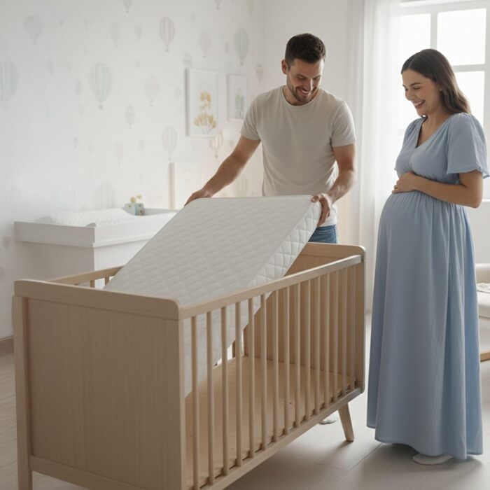 Матрац для дитячого ліжка, 70x140 см, підходить для дитячих ліжечок, дорожніх ліжечок, приліжкових ліжечок та колисок, дитячий матрац для немовлят та дітей, 70 x 140 см, сертифікований Oeko-Tex, 70x140 см з чохлом