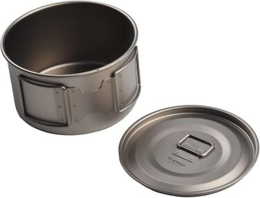 Титанова миска для кемпінгу зі складною ручкою, 450 мл або 600 мл, надлегка, стійка до іржі, посуд для приготування їжі, походів, бекпекінгу, пригод на природі