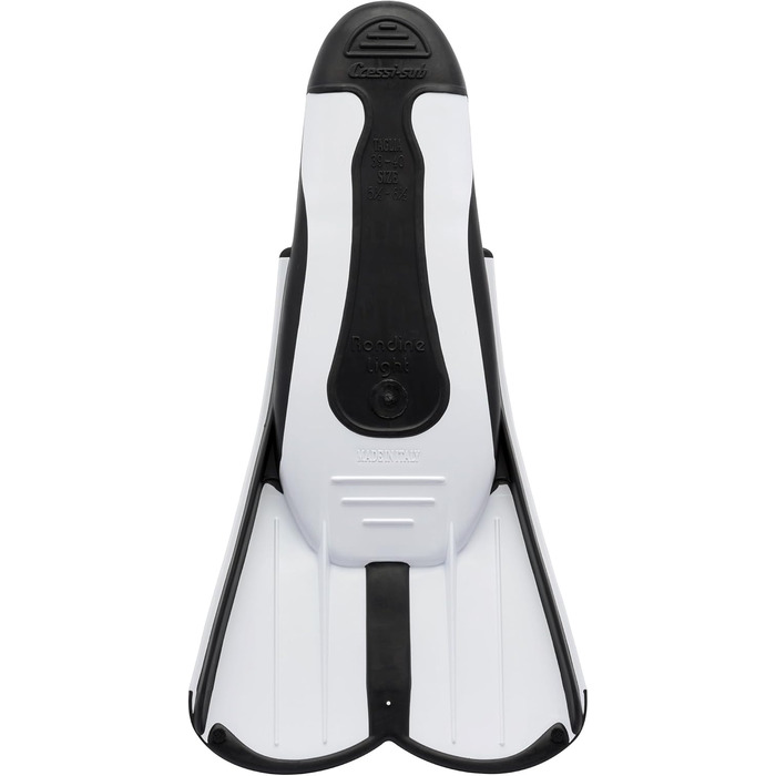 Короткі ласти Cressi Light Fins - Ласти для снорклінгу, зручні для подорожей - Ефективне тренування м&39язів - Міцні ласти для плавання, білі 39/40