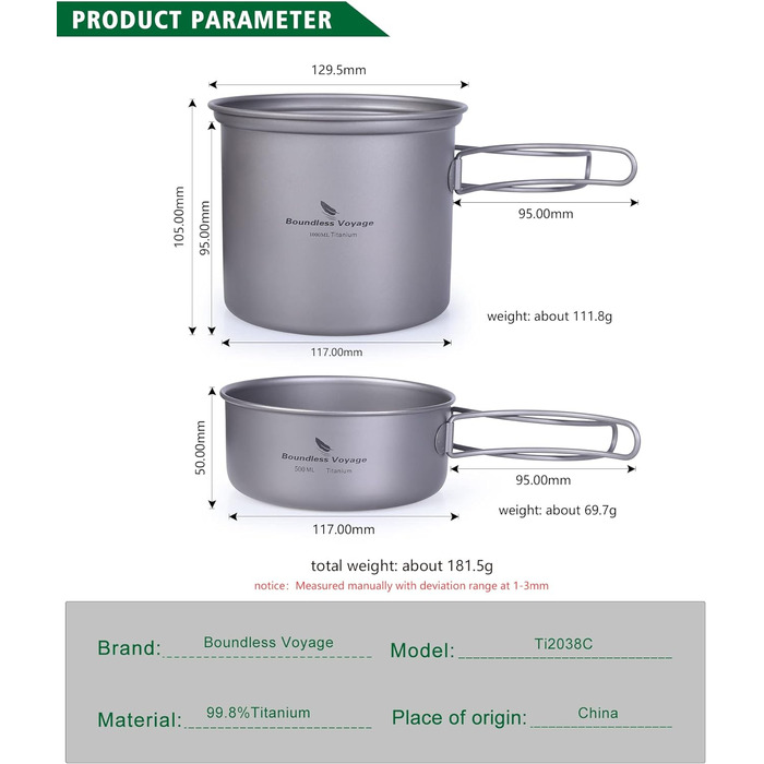 Кемпінговий посуд Легкий набір вуличних мисок Набір для приготування їжі зі складною ручкою Вуличне кухонне начиння для 1-2 осіб 2