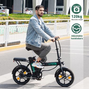 Електричний складний велосипед HITWAY e-bike 250W 8.4Ah 36V білий