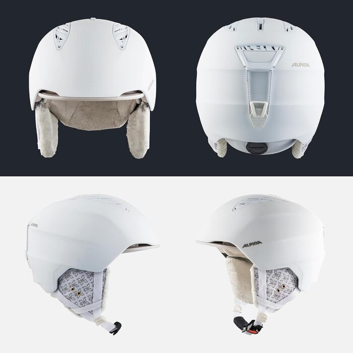 Безпечніший, оптимально кліматично контрольований, ударостійкий та регульований лижний шолом для дорослих, білий-просекко матовий, 54-57 см