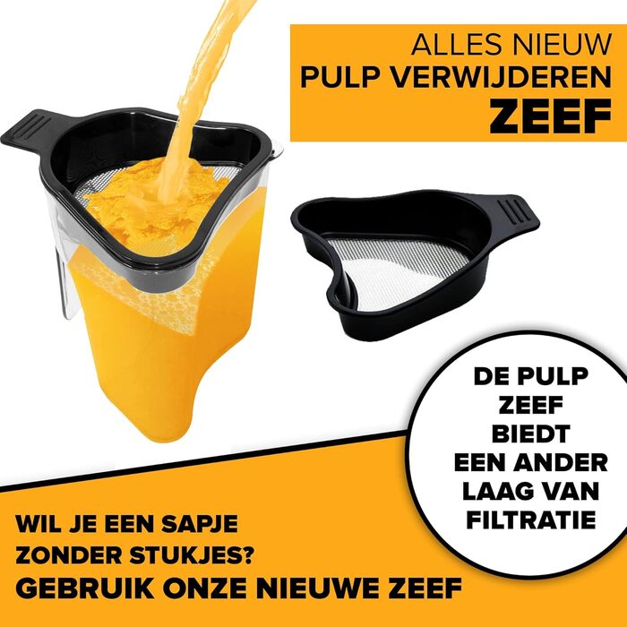 Потужний шнековий прес для цілих фруктів і овочів Fridja, сорбет, морозиво, подавач з широким горлом 75 мм, без бісфенолу А, 240 Вт, холодне пресування, чорна нержавіюча сталь f1900, чорний