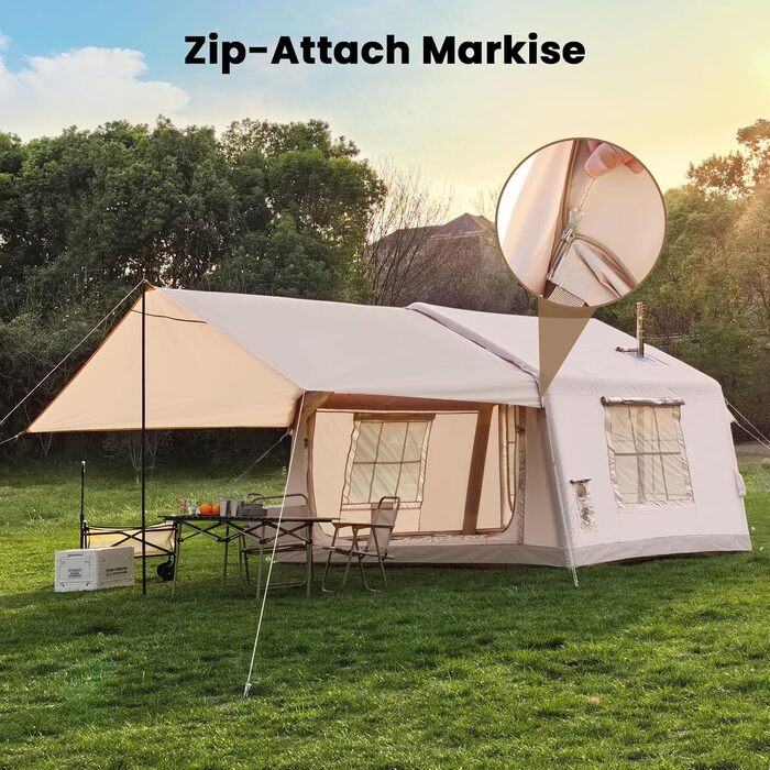 Надувний намет для кемпінгу, намет для активного відпочинку, надувний намет для глемпінгу з водонепроникної тканини Оксфорд, повітряні намети для глемпінгу, різні варіанти, 6 осіб тент