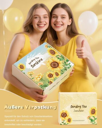 Подарунки LIVEHITOP для жінок, подарунок на день народження для жінок із соняшником, подарунковий набір із 10 предметів із фланелевою ковдрою для мами, сестри, дівчини, День святого Валентина, День матері, Різдво