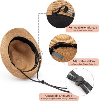 Жіноча панама, широкі козирки, солом&39яний літній капелюх-федора, солом&39яний капелюх-згорток, пляжний капелюх-згорток із УФ-захистом, короткі козирки, колір хакі з бежевим поясом