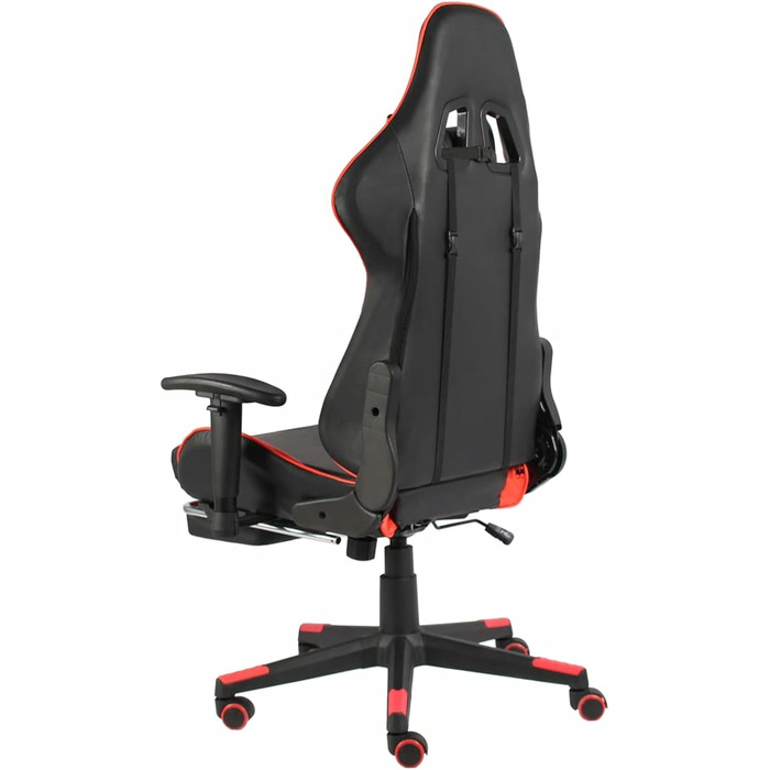 Ігрове крісло з підставкою для ніг, обертове, офісне крісло, ігрове крісло, обертове крісло, стілець для столу, червоний ПВХ