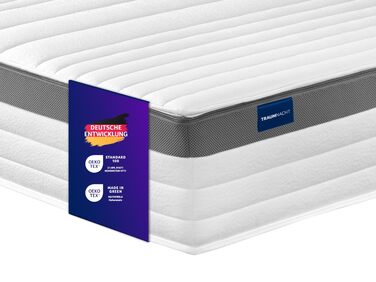 Матрац Traumnacht Premium 7-Zone 500 з пружинами Pocket Spring, рівень жорсткості 4 (H4), 90 x 200 см, сертифікований ko-Tex, виготовлений відповідно до німецьких стандартів якості, рівень жорсткості 4 - жорсткий, 90 x 200 см